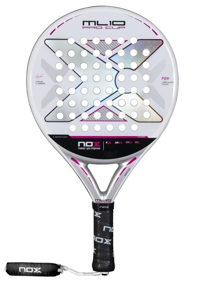 نوكس إم إل ١٠ برو كوب سيلفر ٢٠٢٥ مضرب بادل بتوقيع ميغيل لامبيرتي - Image 1